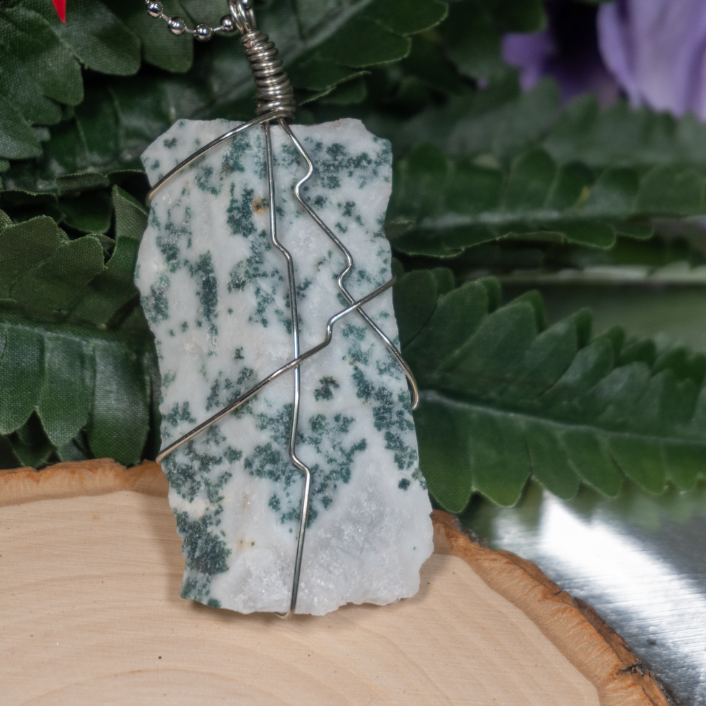 Raw Tree Agate Necklace The Crystal Council
