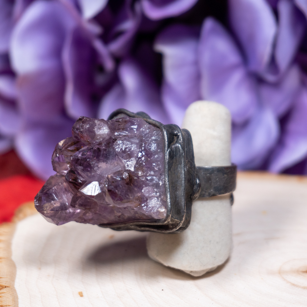 Raw Amethyst Ring #1 - The Crystal Council