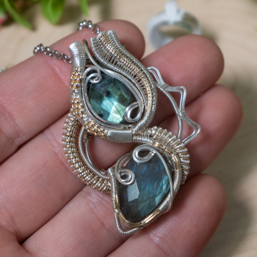Imperial Facetted Labradorite Wrap