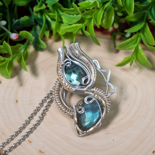 Imperial Facetted Labradorite Wrap