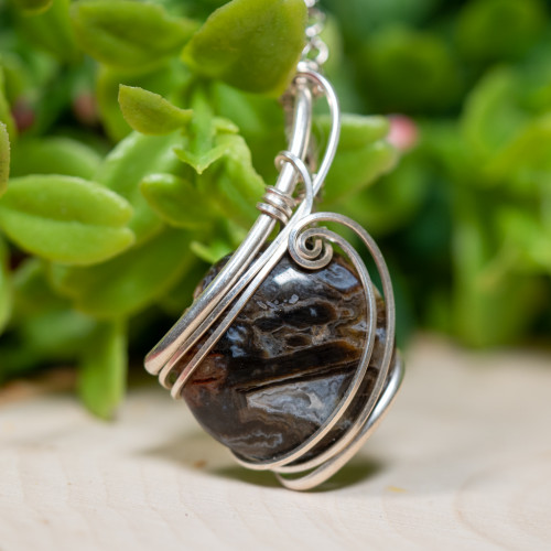 Banded Agate Wire Wrap #2