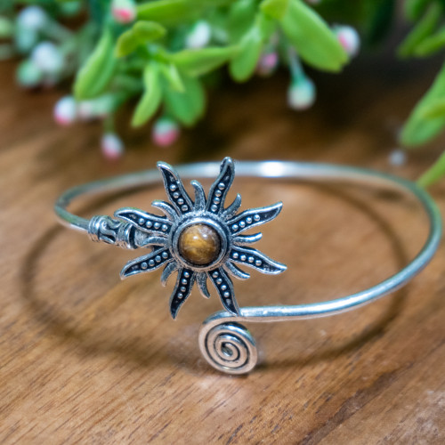 Tiger Eye Sun Cuff Bracelet