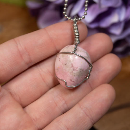 Tumbled Rhodonite Necklace #1