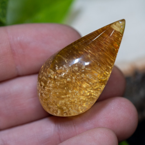 Amber Amulet With Insect #11