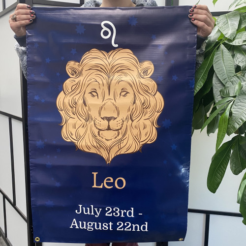 Leo Vinyl Banner - The Crystal Council