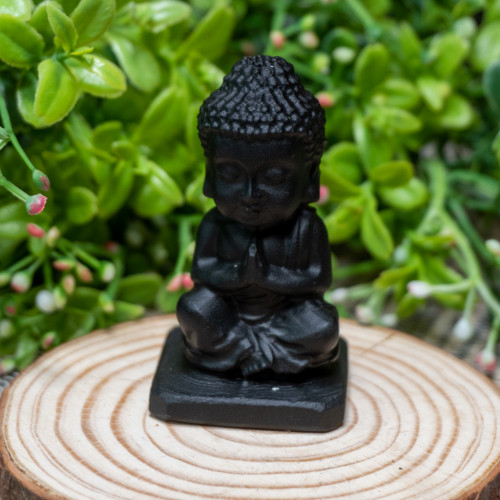 Obsidian Meditating Buddha
