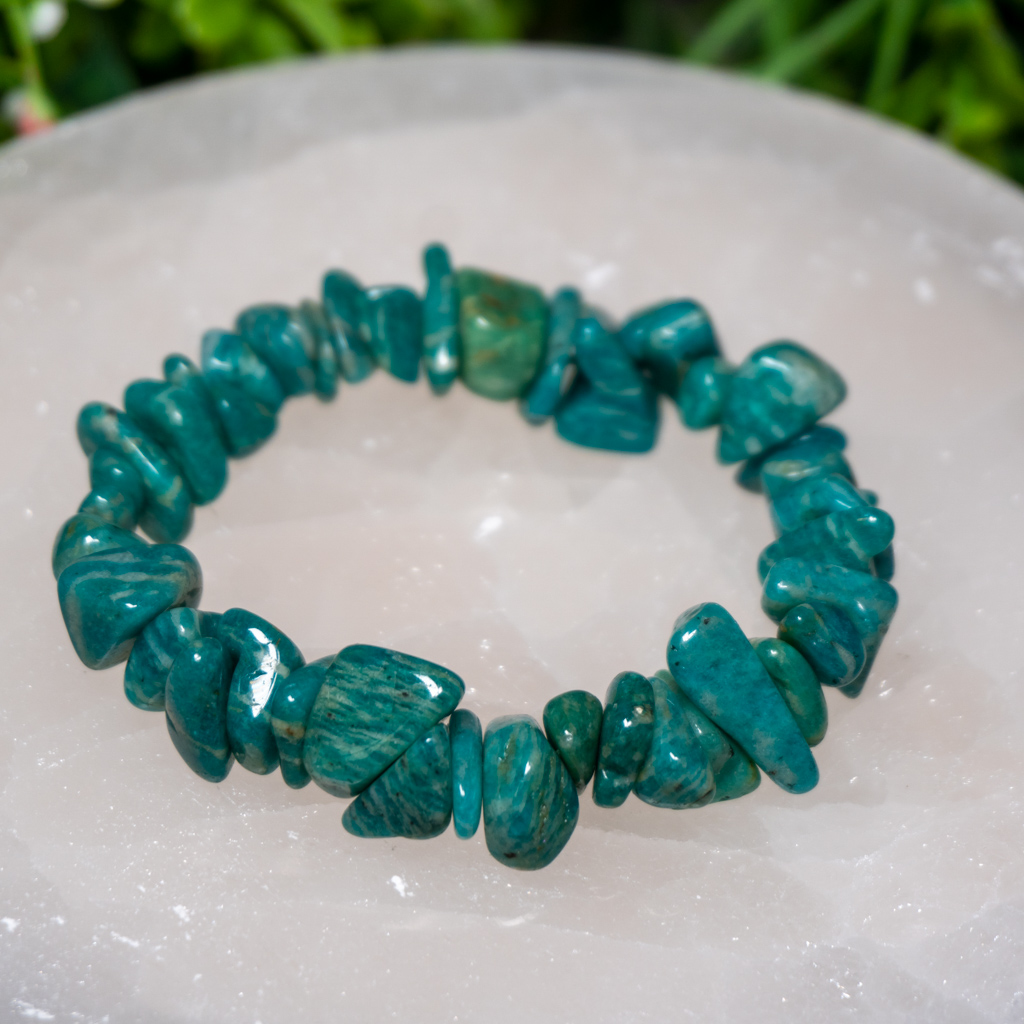 Amazonite Chip Bracelet - The Crystal Council