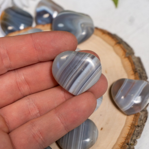 Small Banded Agate Heart