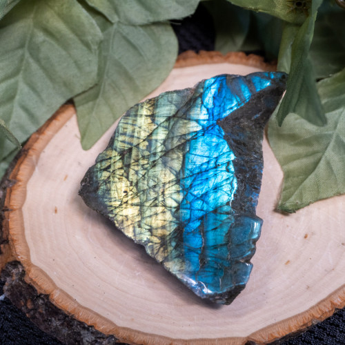 Palm Sized Half-Polished Labradorite #7