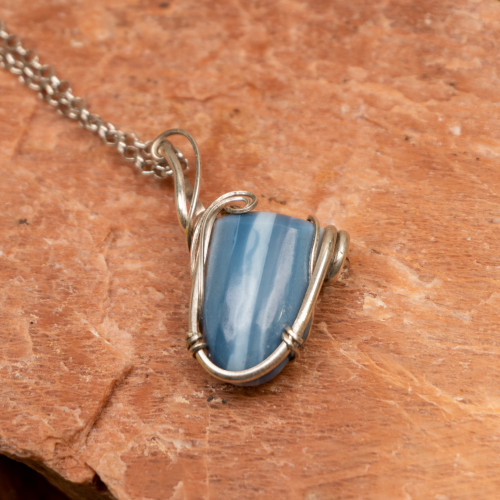 Blue Scheelite Necklace #1