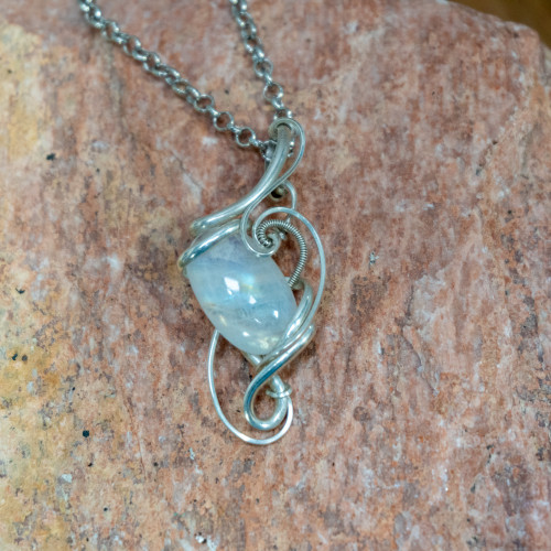 Rainbow Moonstone Necklace #1