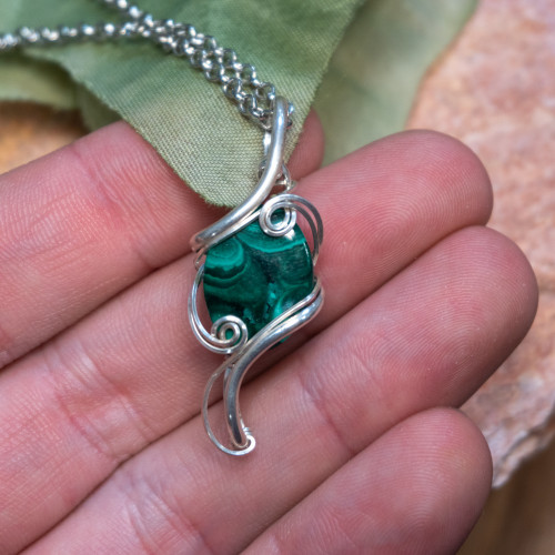 Malachite Necklace 2 The Crystal Council