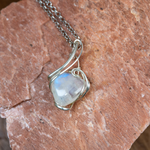 Rainbow Moonstone Necklace #2