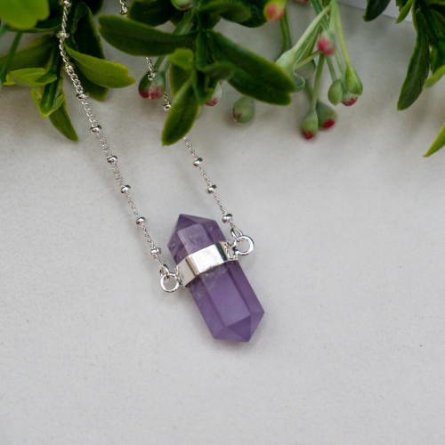 Double Terminated Amethyst Necklace