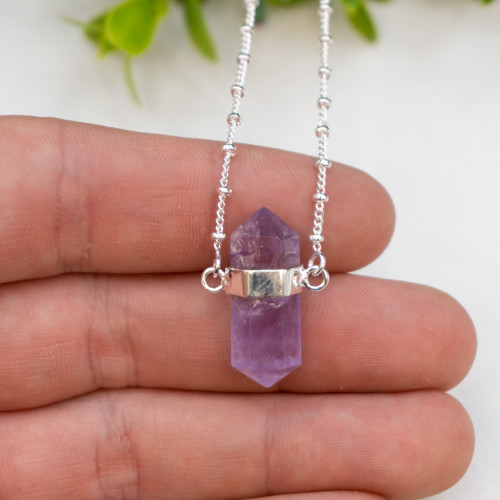 Double Terminated Amethyst Necklace