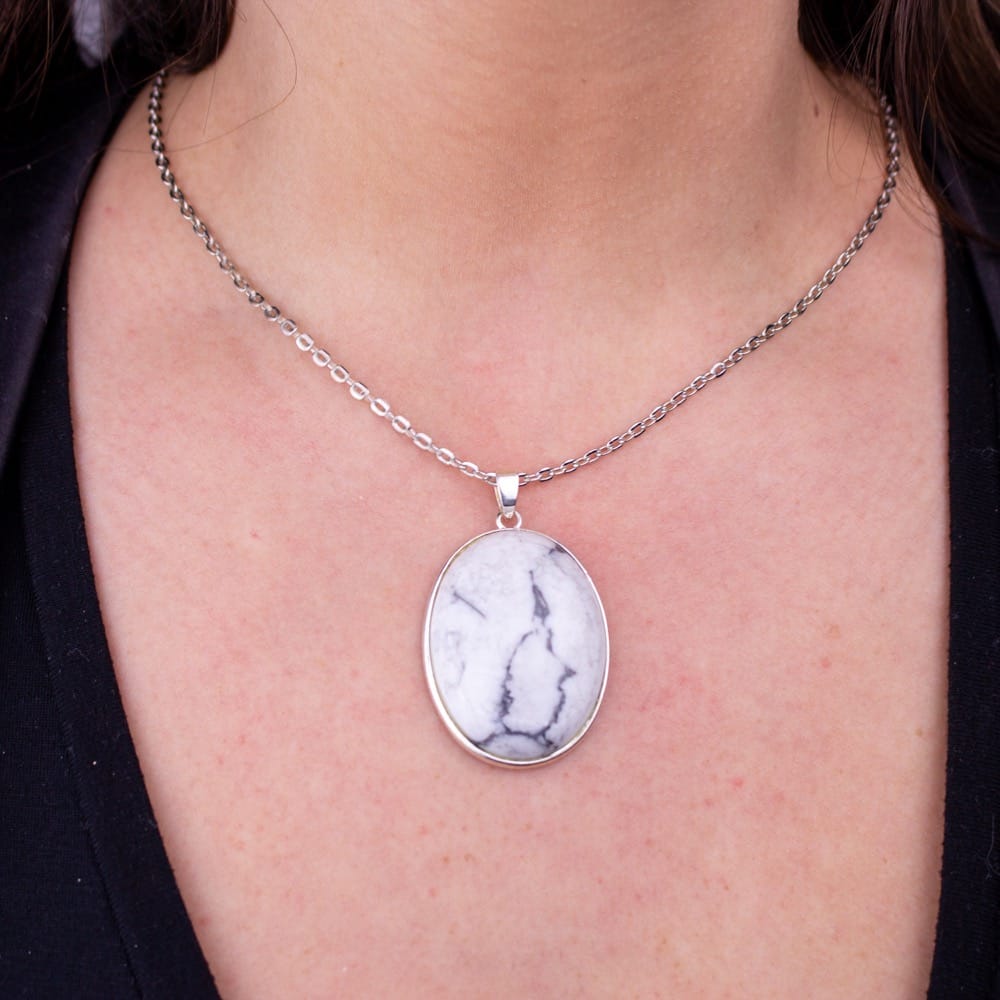 Howlite Flat Pendant