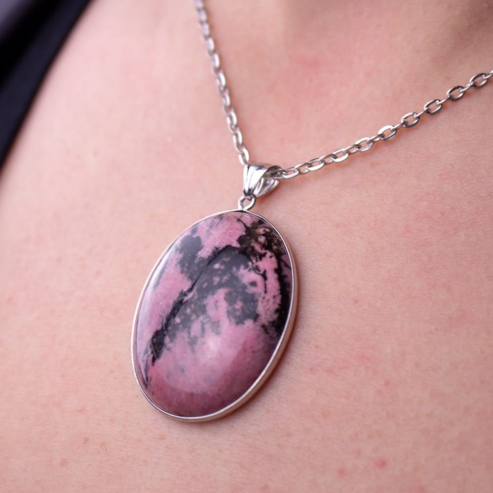 Rhodonite Flat Pendant