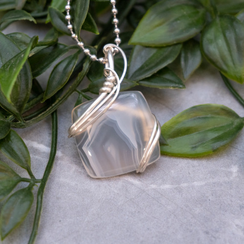 Banded Agate Necklace #3
