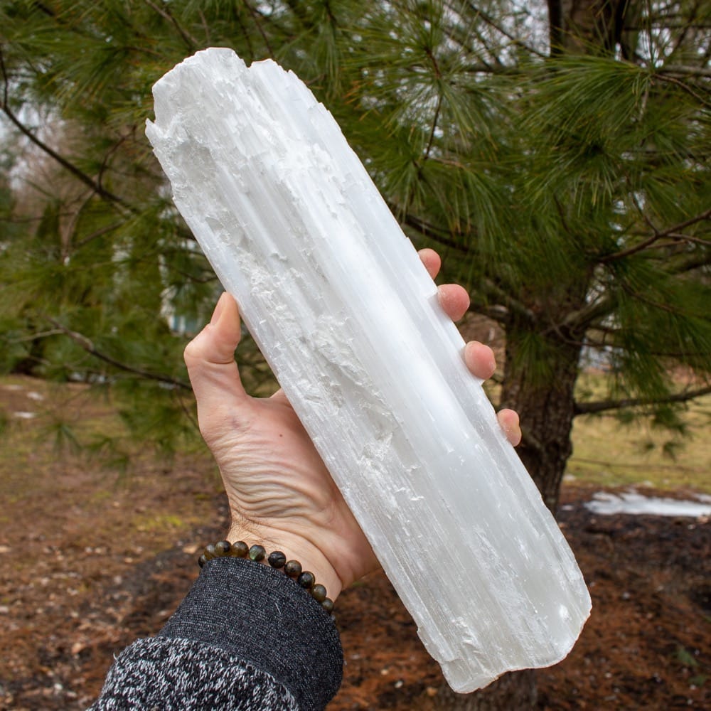 Large Selenite Chunk Charging Station