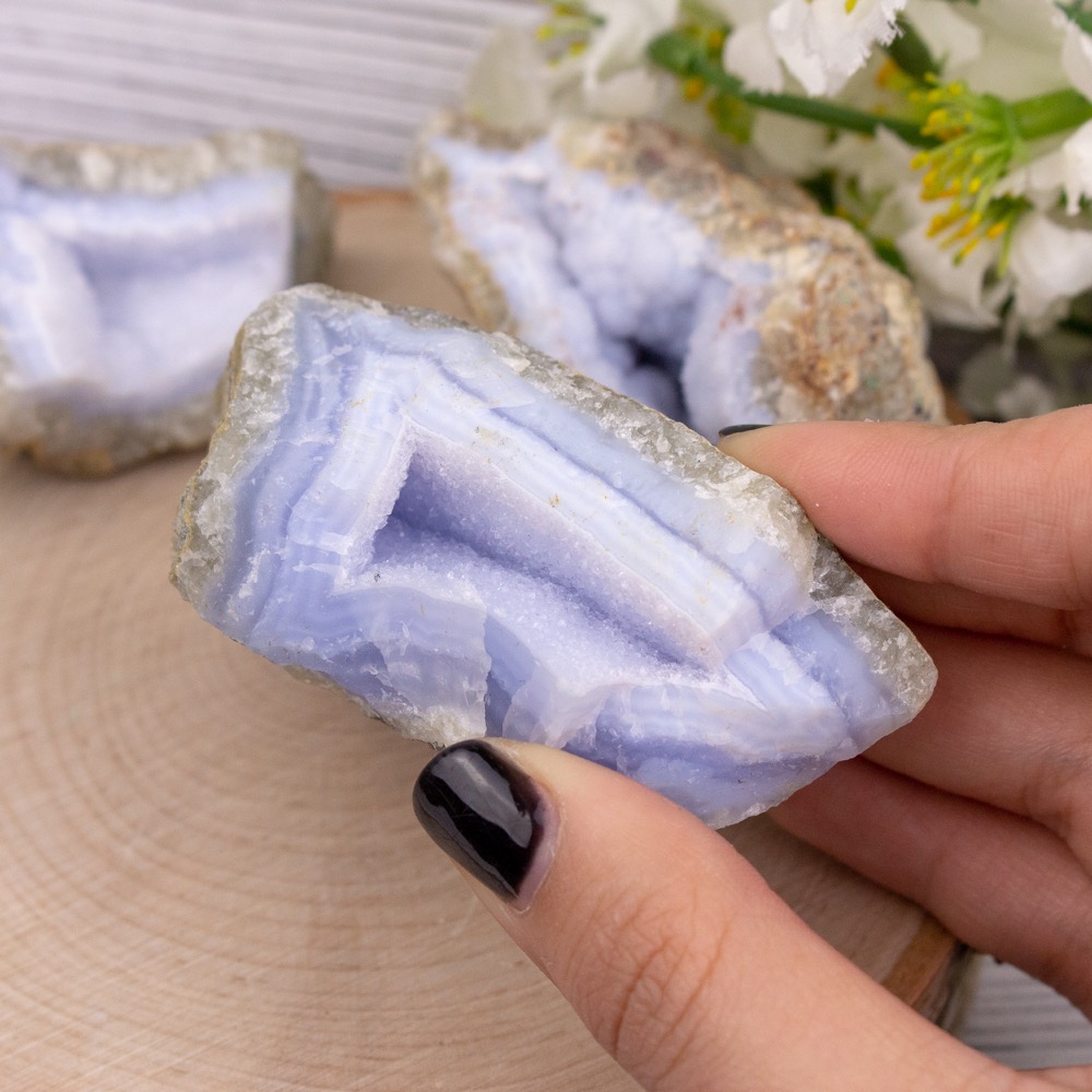 Raw Blue Lace Agate The Crystal Council