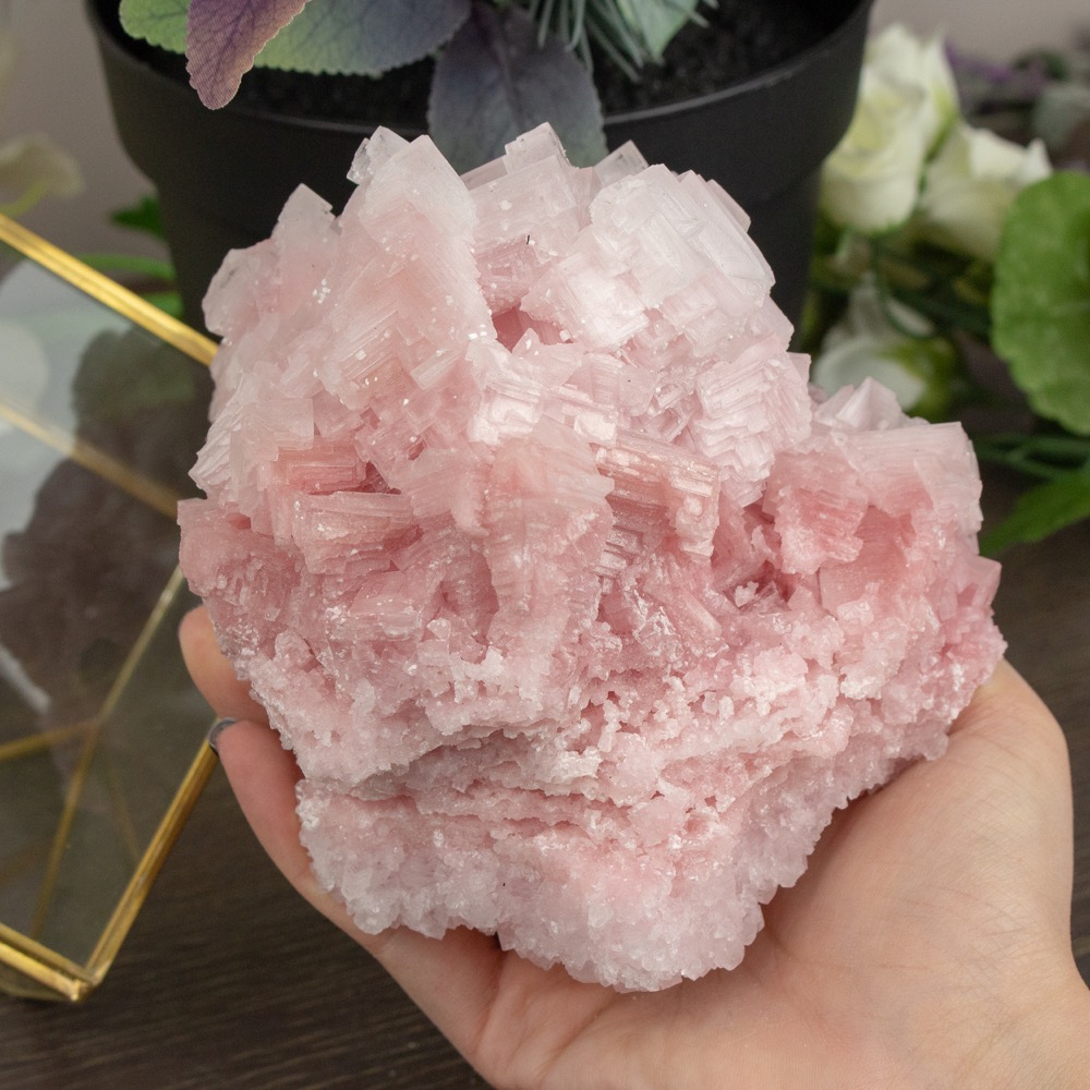 Large Pink Halite Cluster