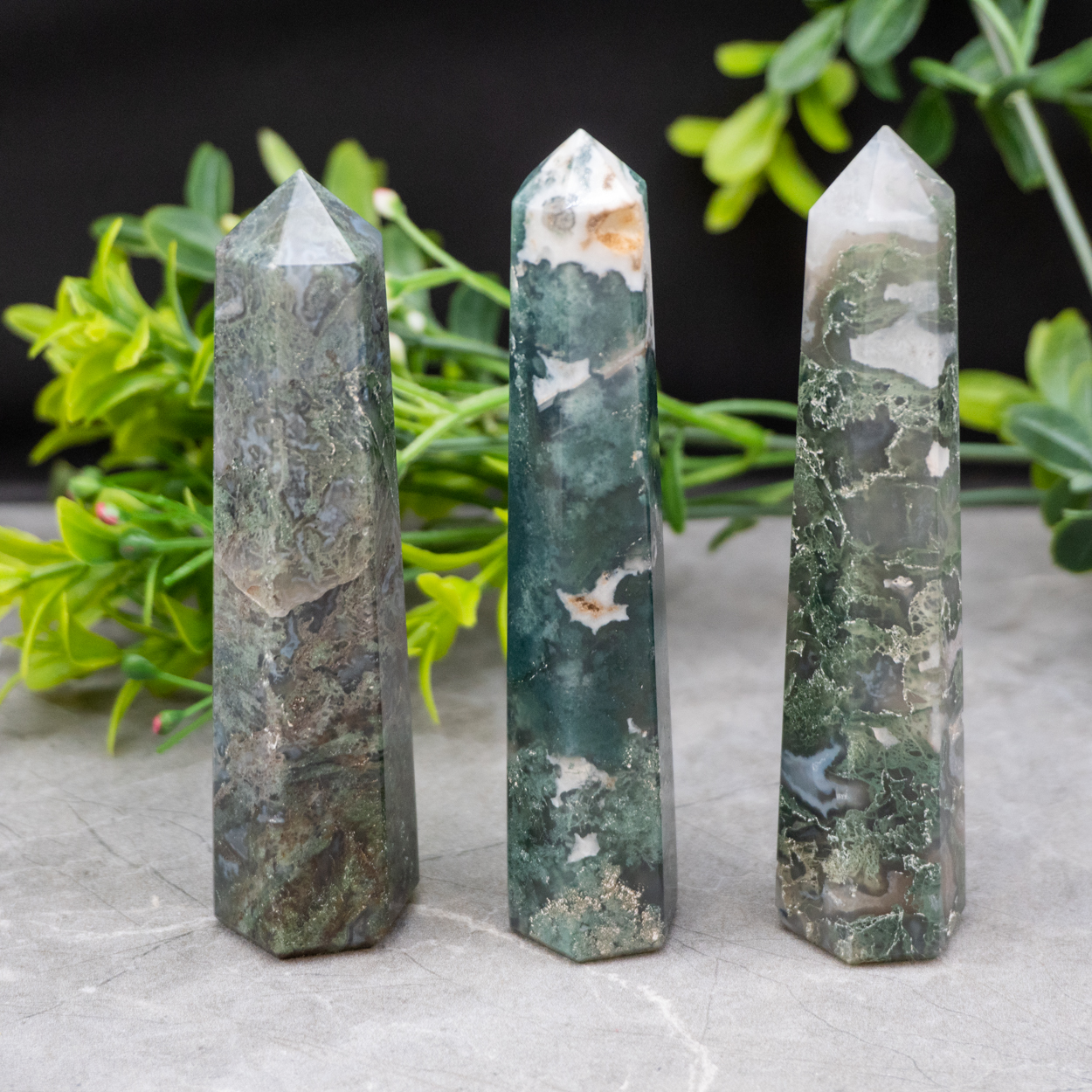 Tree Agate Tower Small Random - The Crystal Council