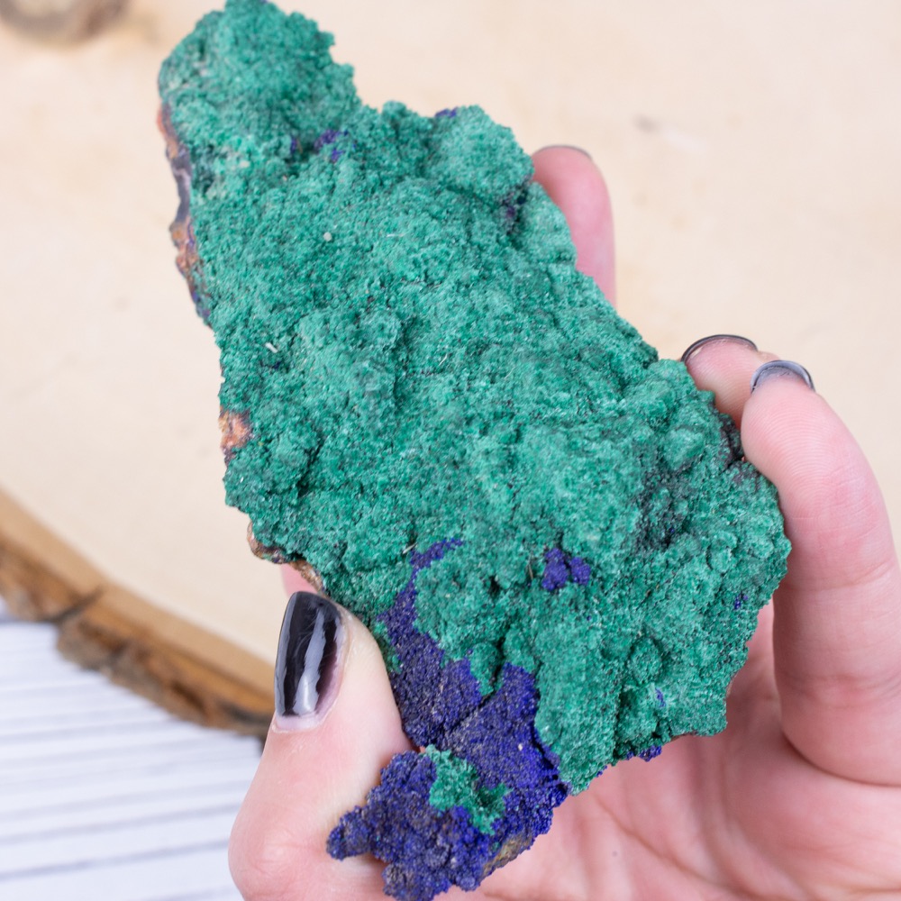 Moroccan Malachite with Azurite Inclusions