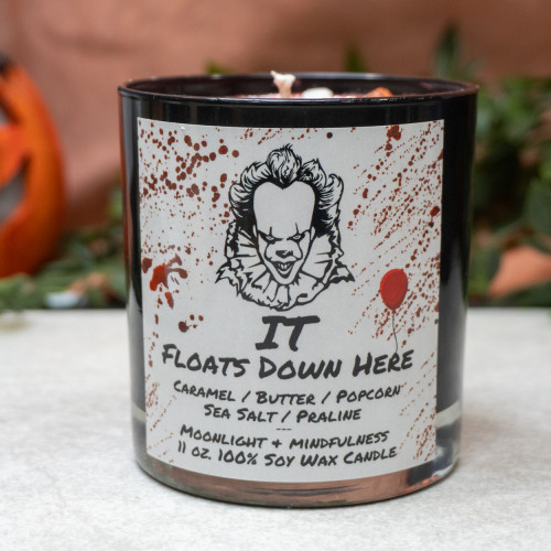 IT Floats Down Here Crystal Candle