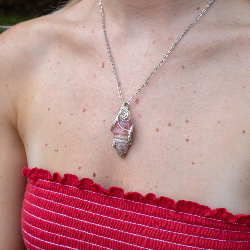 Rhodochrosite Oval Wrap