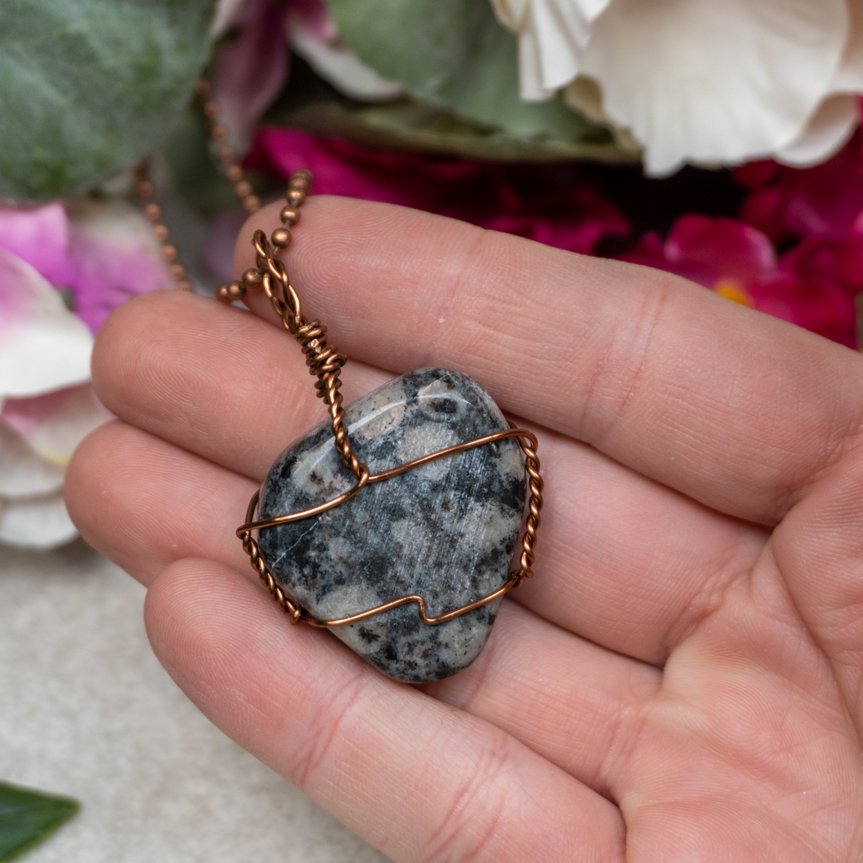 Leucitite Polished Bronze Necklace 2 The Crystal Council