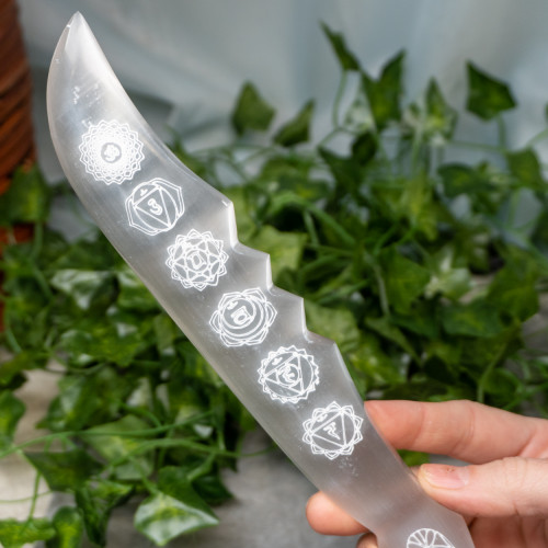 Selenite Large Chakra Knife