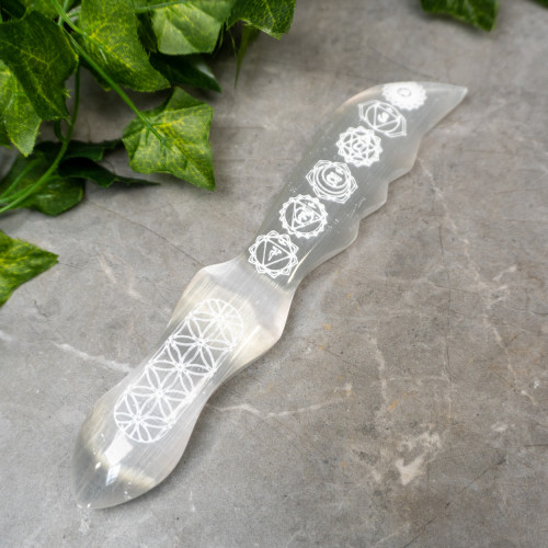 Selenite Small Chakra Knife