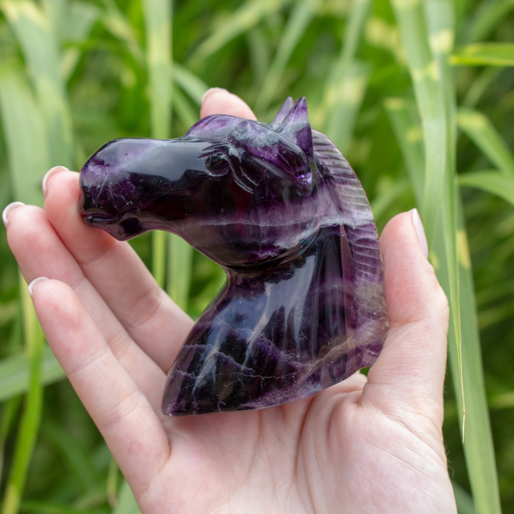 Large Fluorite Horse