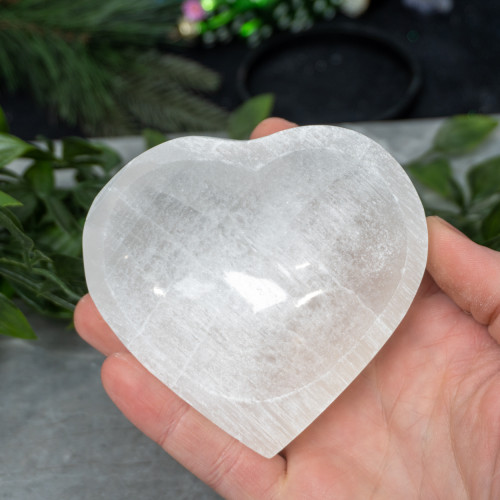 Selenite Polished Heart Bowl