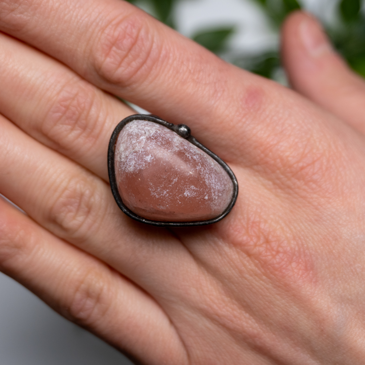 Pink Calcite Ring #1 - The Crystal Council