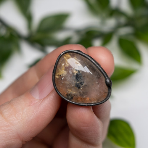 Rutile in Quartz Ring #1