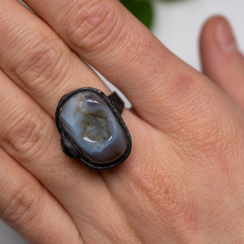 Banded Agate Ring #3