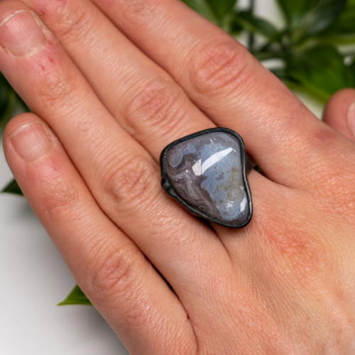 Banded Agate Ring #1