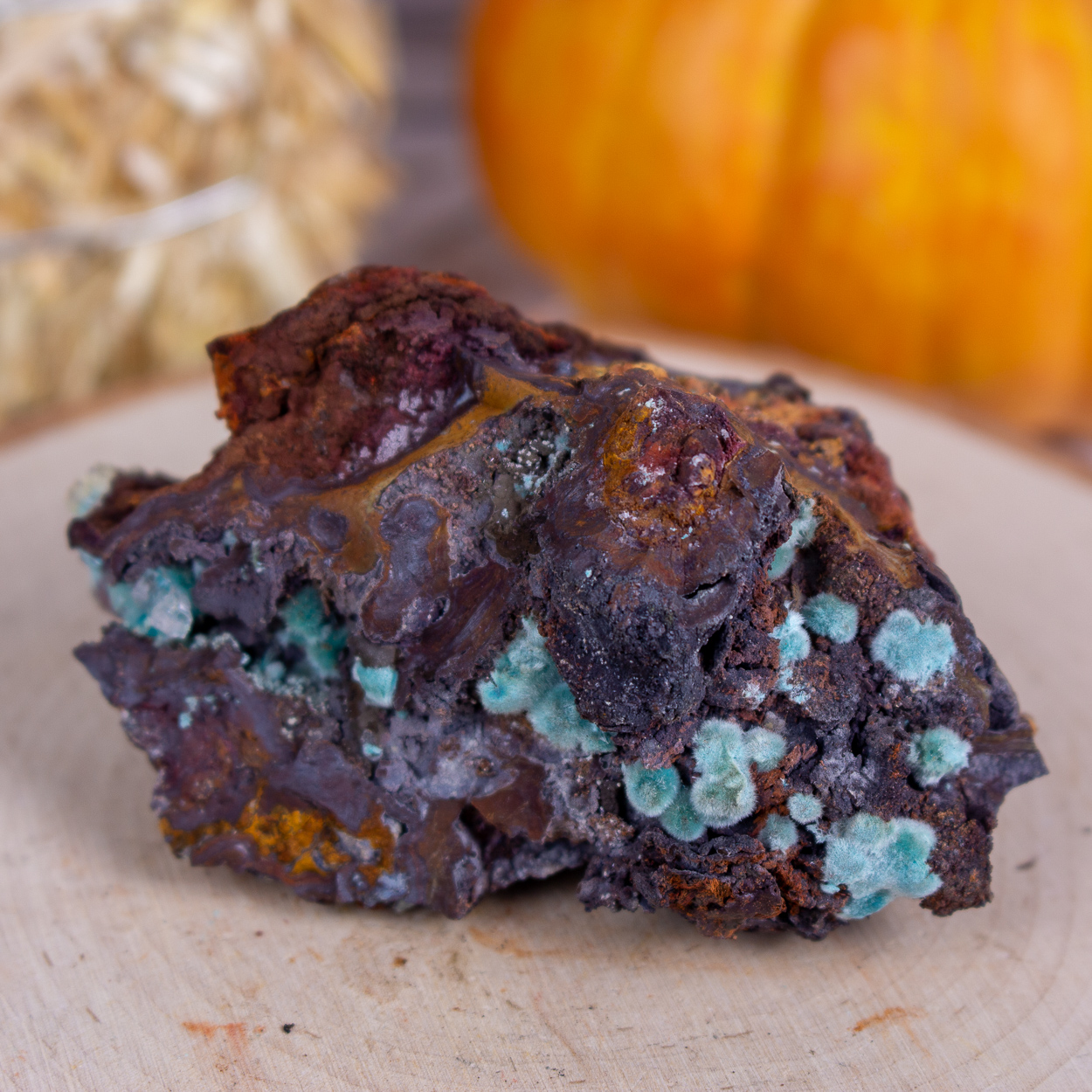 Rosasite on Limonite #14