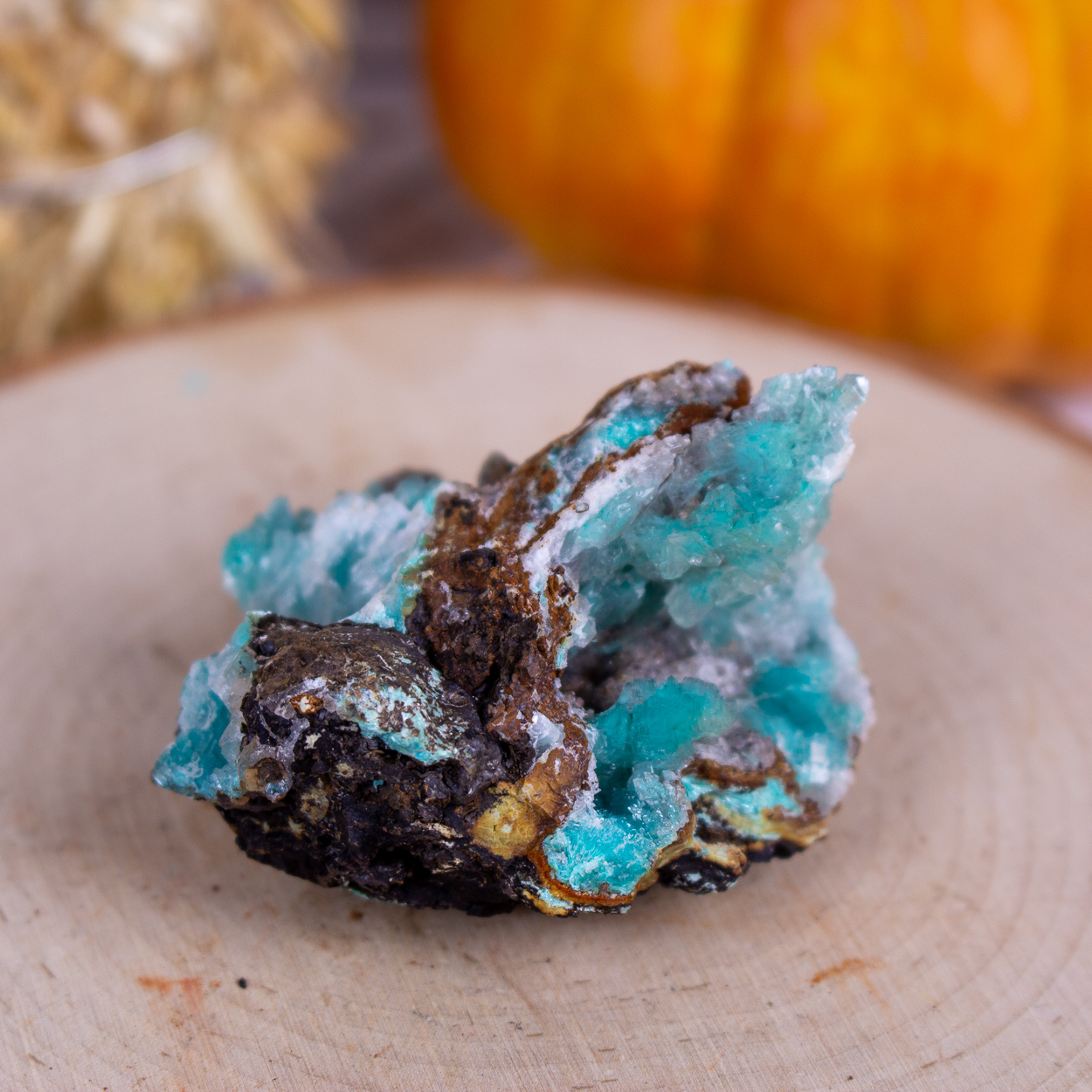 Rosasite on Limonite #13