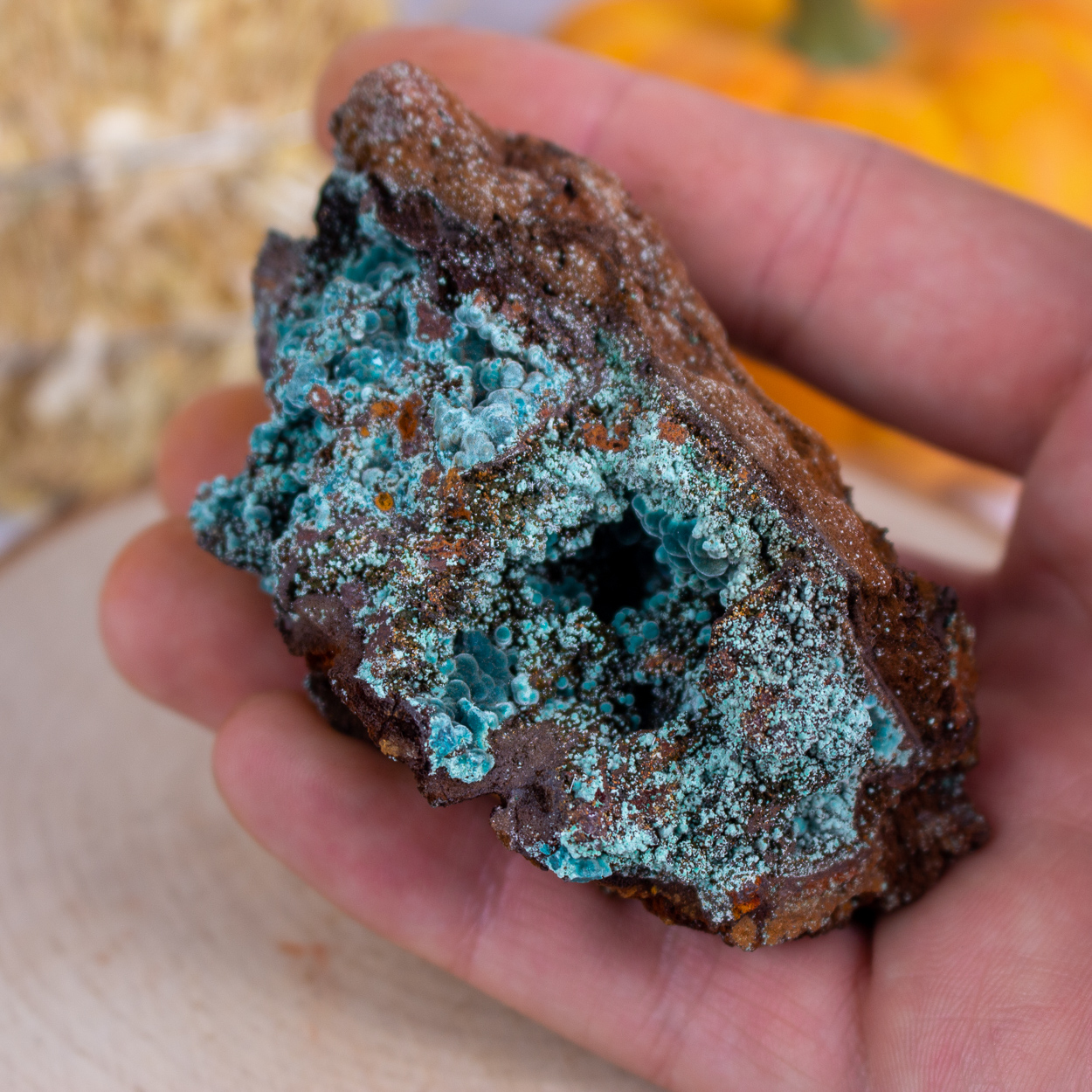 Rosasite on Limonite #12