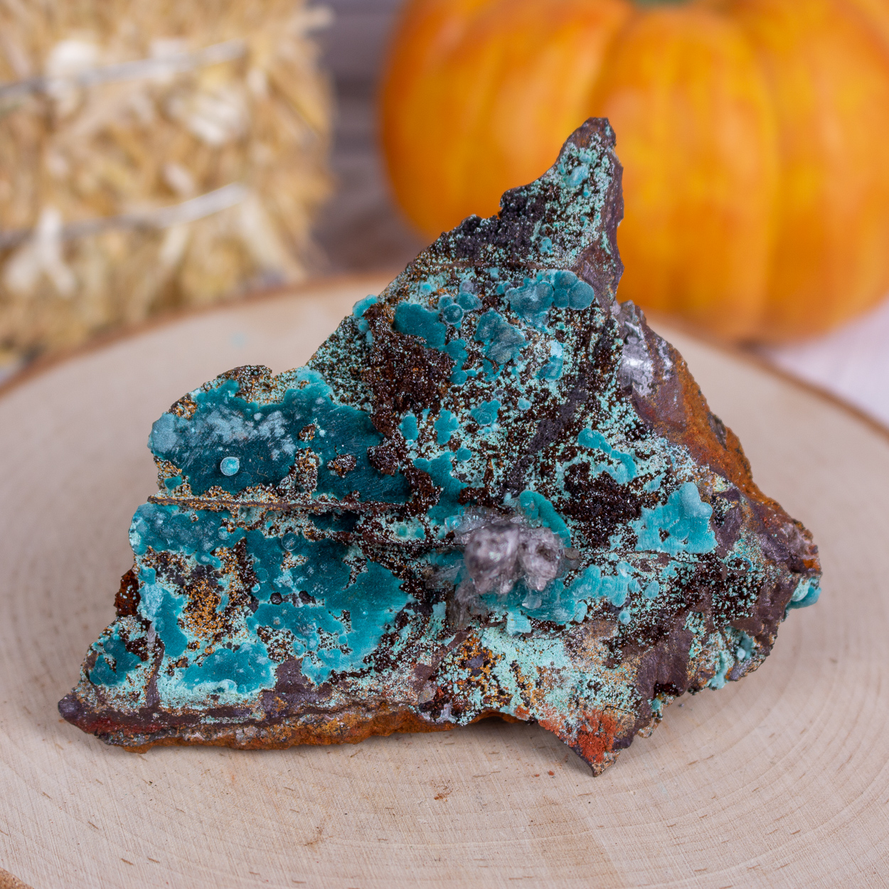 Rosasite on Limonite #9