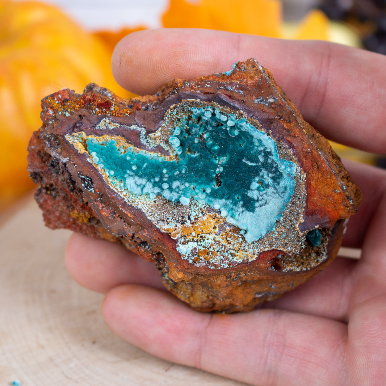 Rosasite on Limonite #6