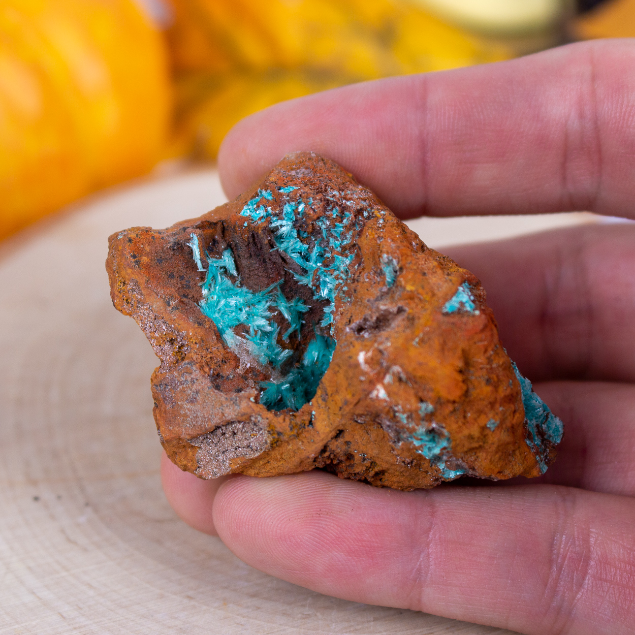 Rosasite on Limonite #3