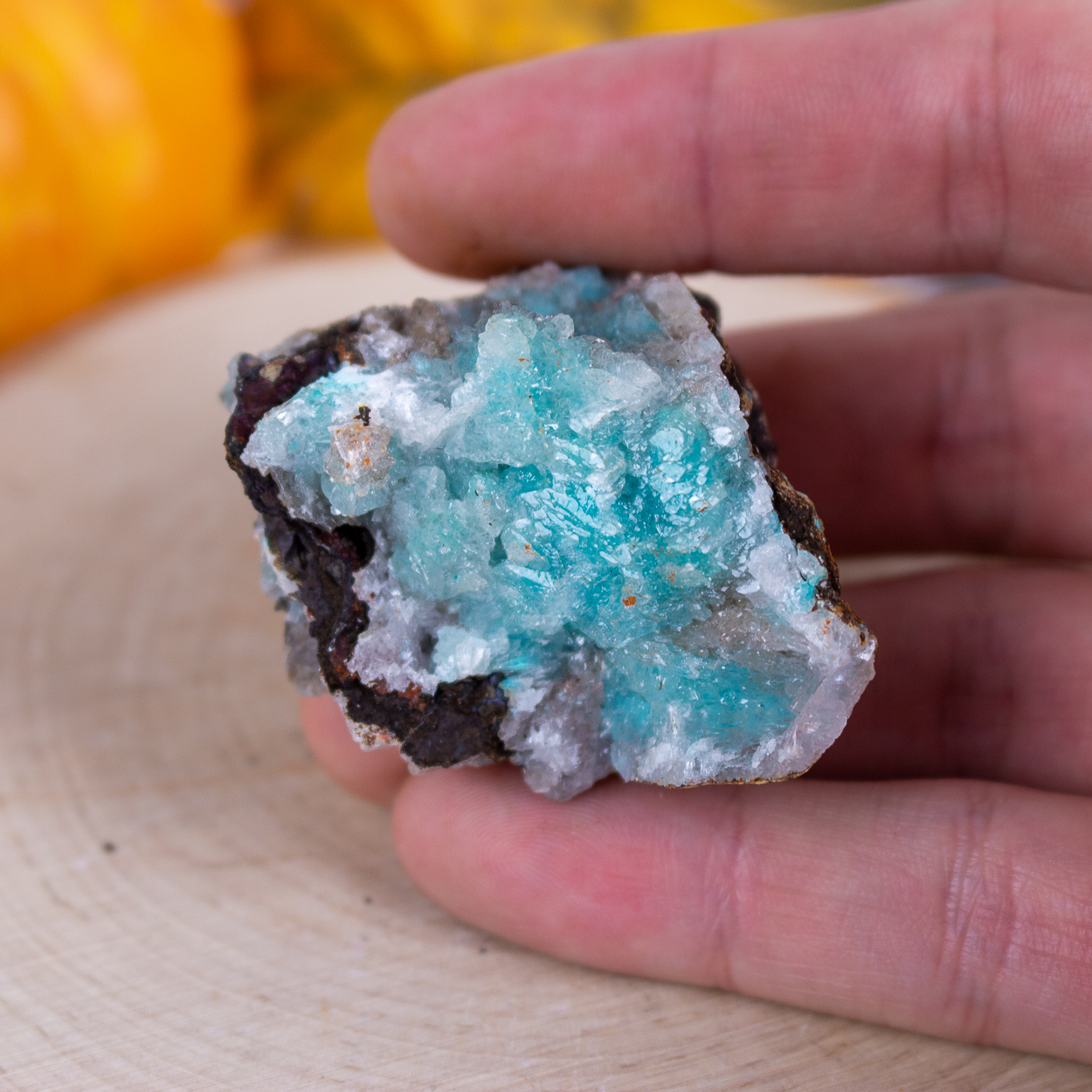 Rosasite on Limonite #2