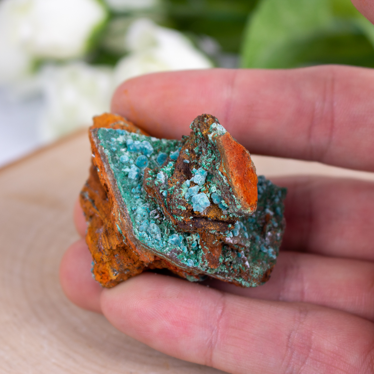 Rosasite on Limonite #1