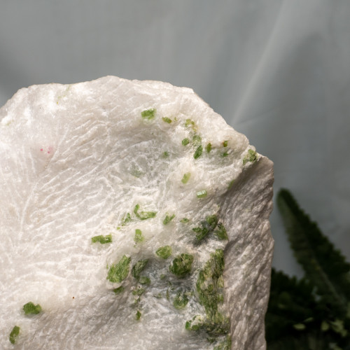 Spinel & Pargasite in White Marble #1