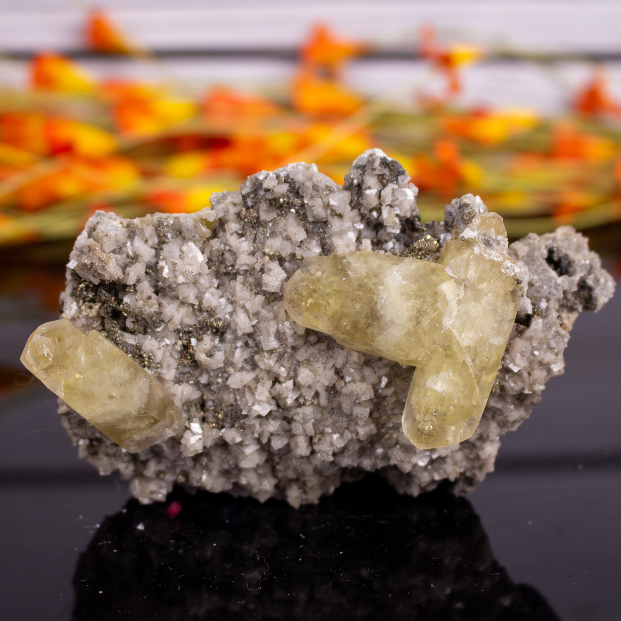 Stellar Beam Calcite on Sphalerite #11