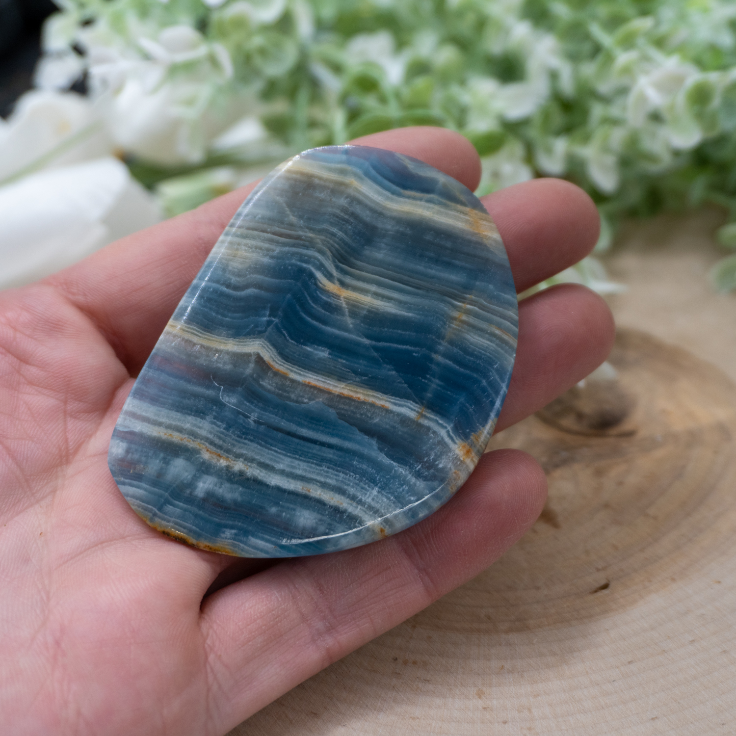 Blue Onyx Polished Piece #1 - The Crystal Council