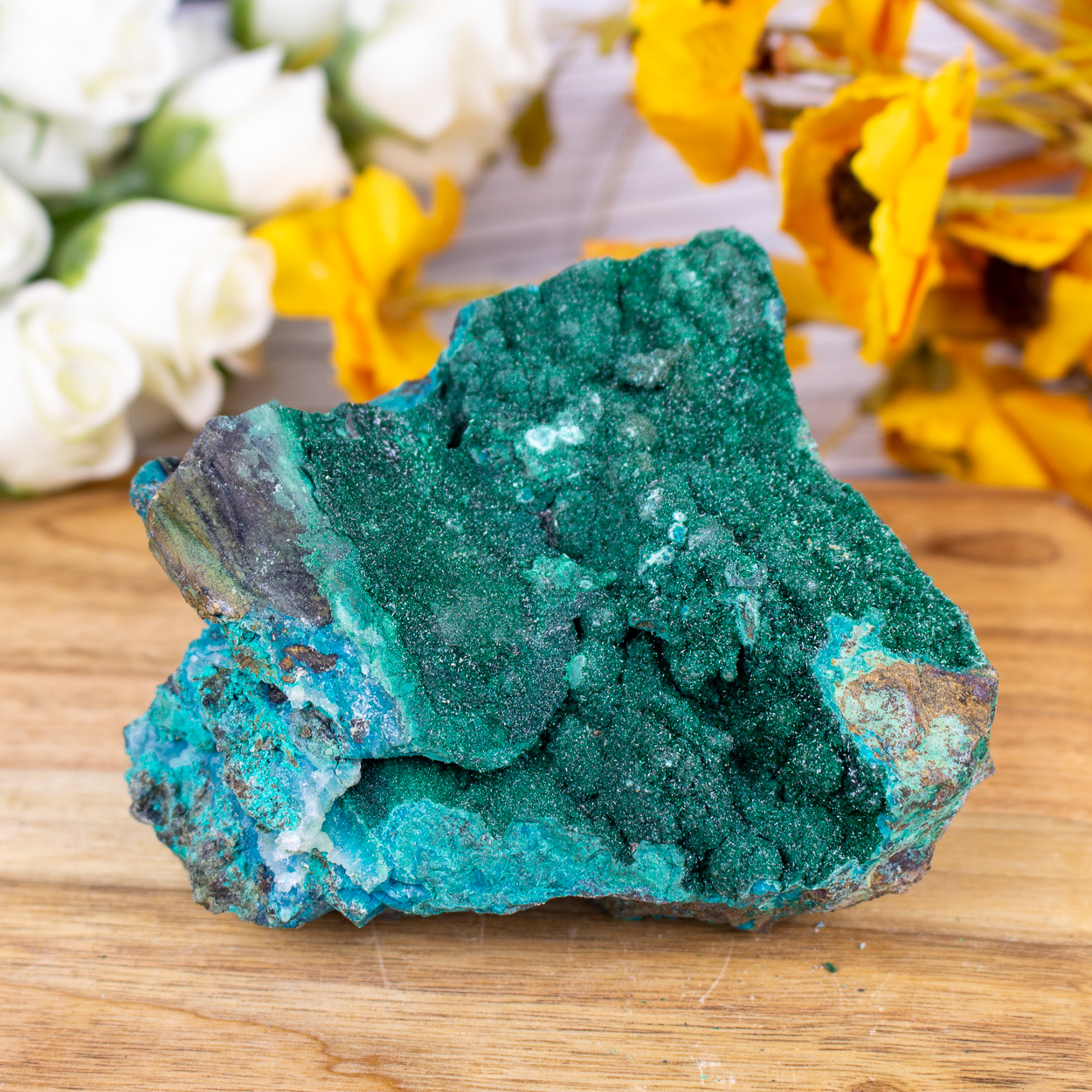 Crystallized Malachite on Chrysocolla #9